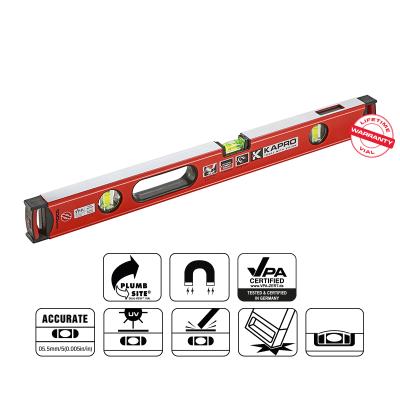 KAPRO APOLLO Prof. vaterpas 100 cm med DualView, magneter og 3 acryl-libeller